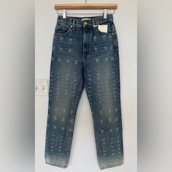 Ulla Johnson NWT- The Cropped Agnes Jean Wide Leg - Etched Arashi Wash - Picture 3 of 12